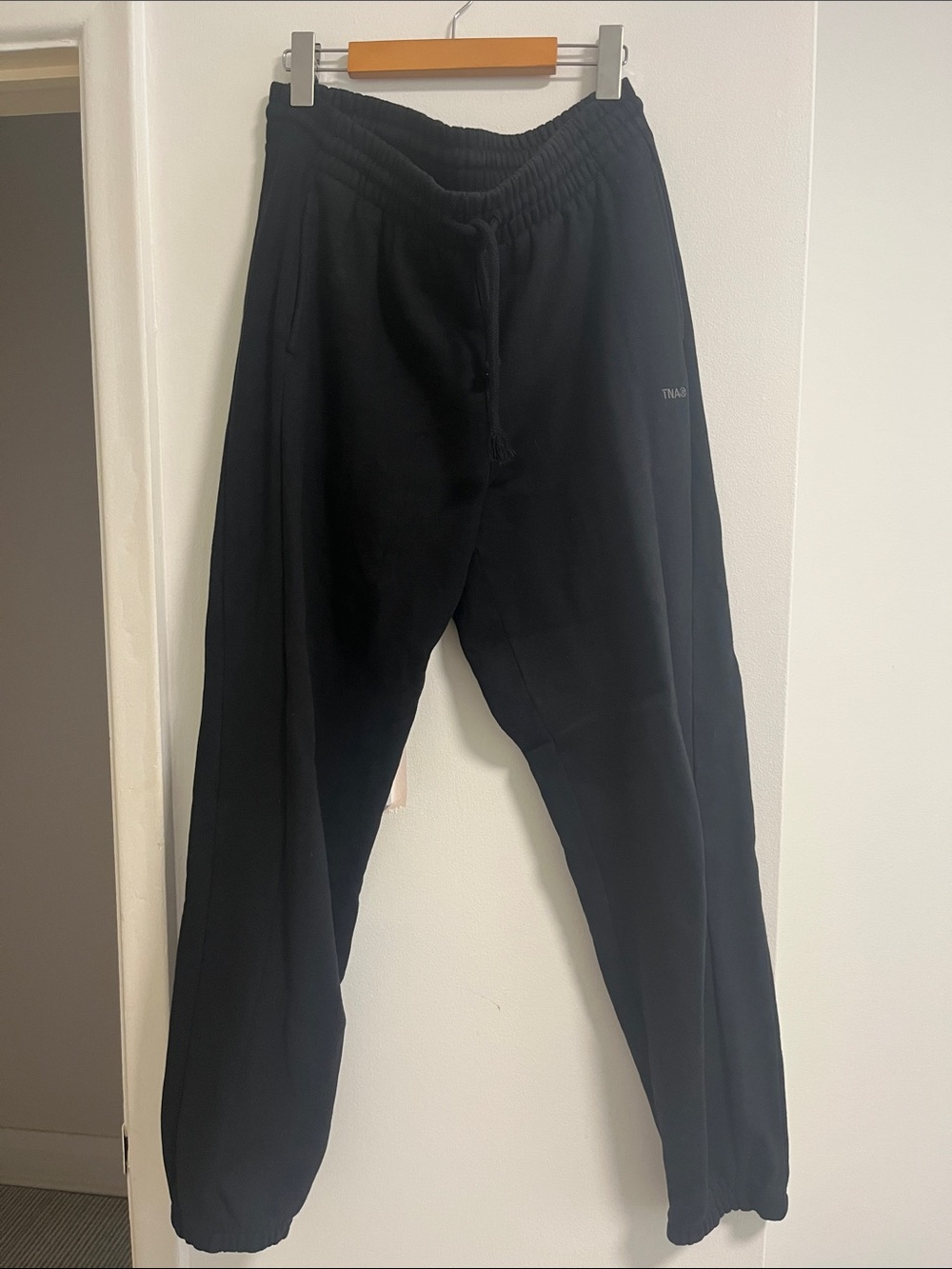 Aritzia Black Track Joggers with Elastic Waist
